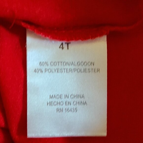 DISNEY STITCH GIRLS RED SHORT SLEEVE PULLOVER TEE SHIRT "AMERICAN CUTIE'' - Picture 4 of 5